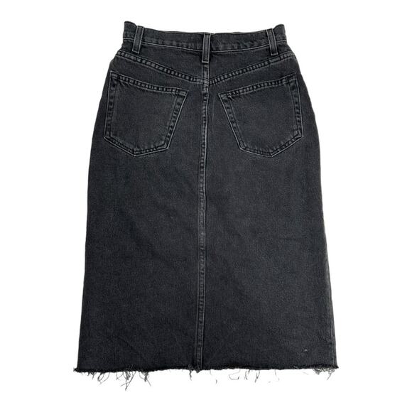 Reformation Midi Retooled Denim Skirt Seine Size 23 - Picture 2 of 8